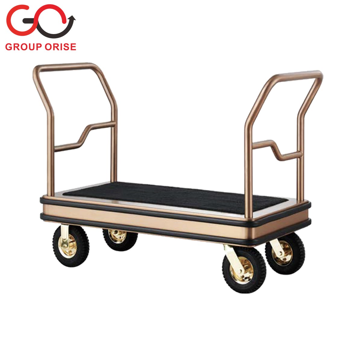 H022-7519C | Professional Luggage Cart with Sleek Copper Frame