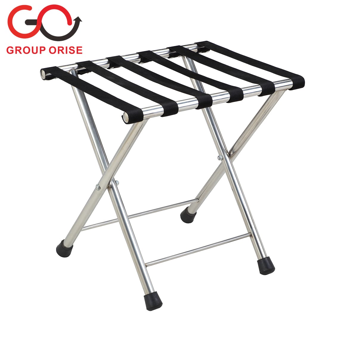 H022-K027 | Durable Metal Luggage Rack with Black Straps and Easy Storage Foldable Frame